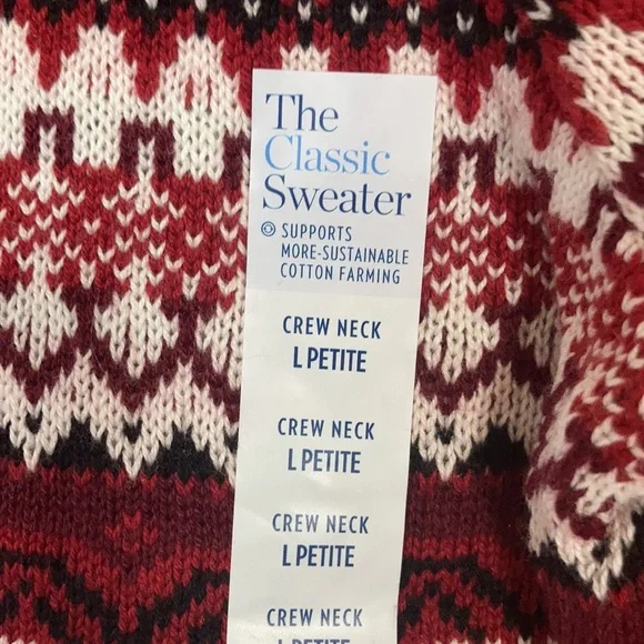 Relist 2/21 ❌ Croft & barrow classic crewneck fair isle sweater LP - Picture 8 of 16